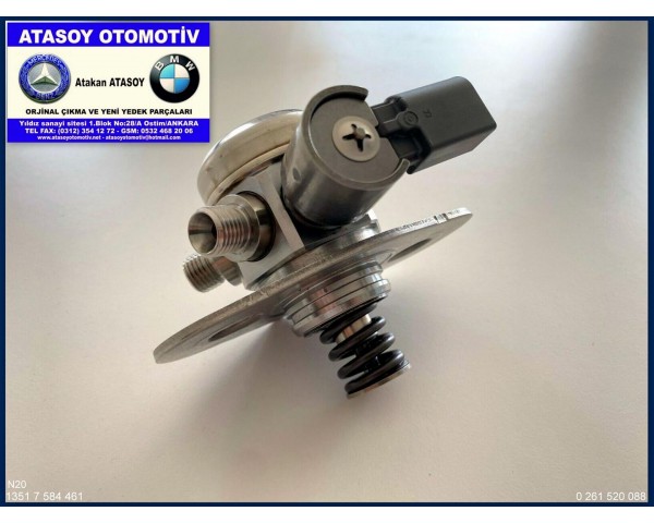 BMW F10 520İ YÜKSEK BASINÇ POMPASI 0261520088 0261520147 0261520148 0261520281 0261520282 7584461 8604229 8604230 13517584461 13518604229 13518604230 - 1351 7584461 - 1351 8604229 2.0İ 2.8İ N20